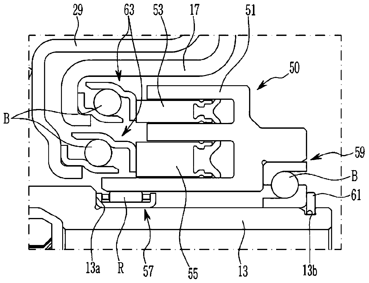 Dual clutch device for vehicle