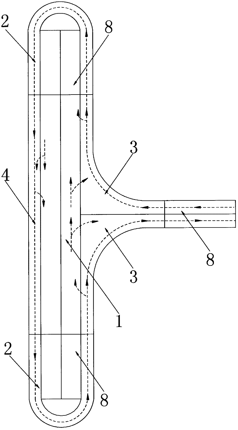 Curved no-ramp overpass