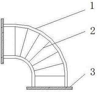 Corundum pipe bend