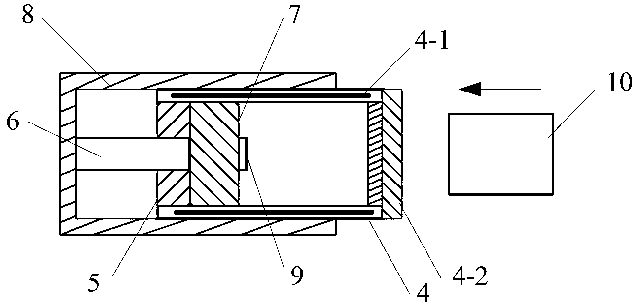 Working method of buffer suitable for attracting sliding block in impact process