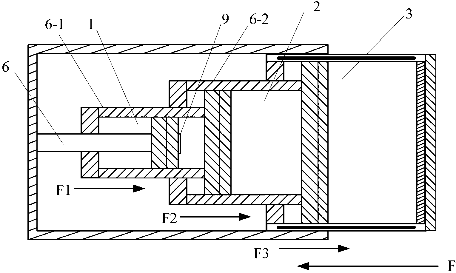 Working method of buffer suitable for attracting sliding block in impact process