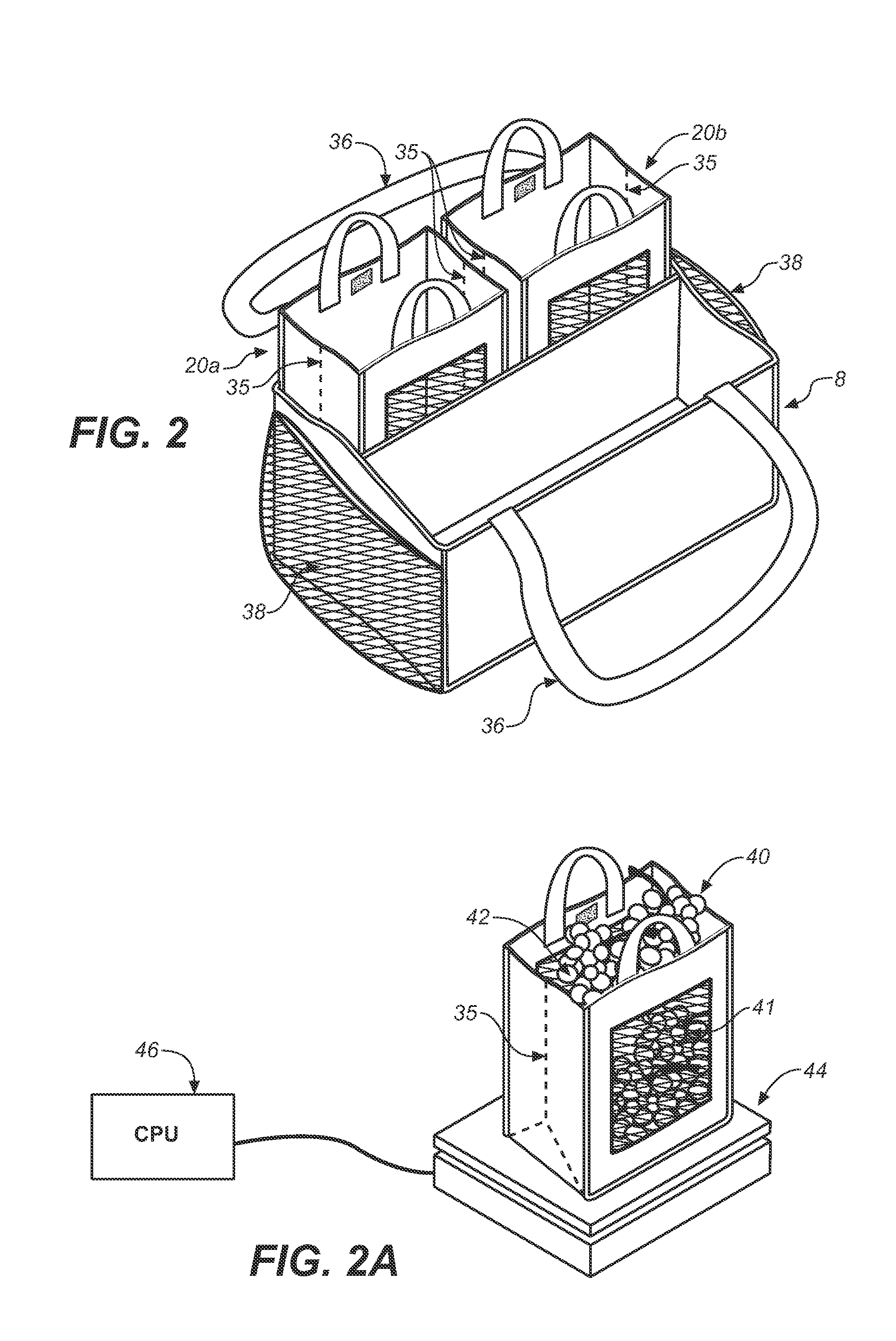 Reusable produce and bulk-item shopping system and related sales method