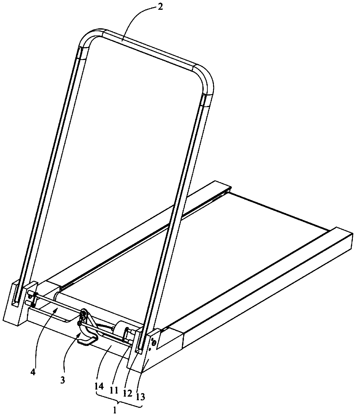 Folding mechanism and treadmill