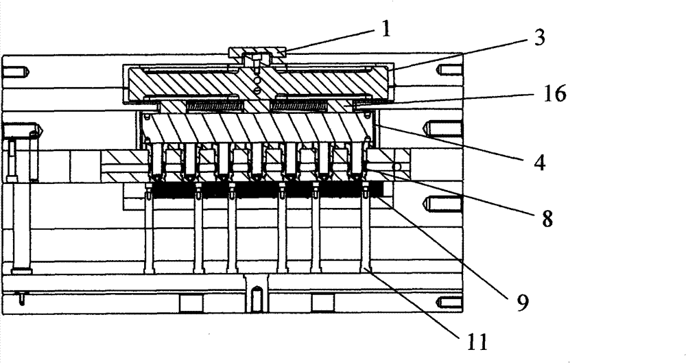 Layered hot runner mold