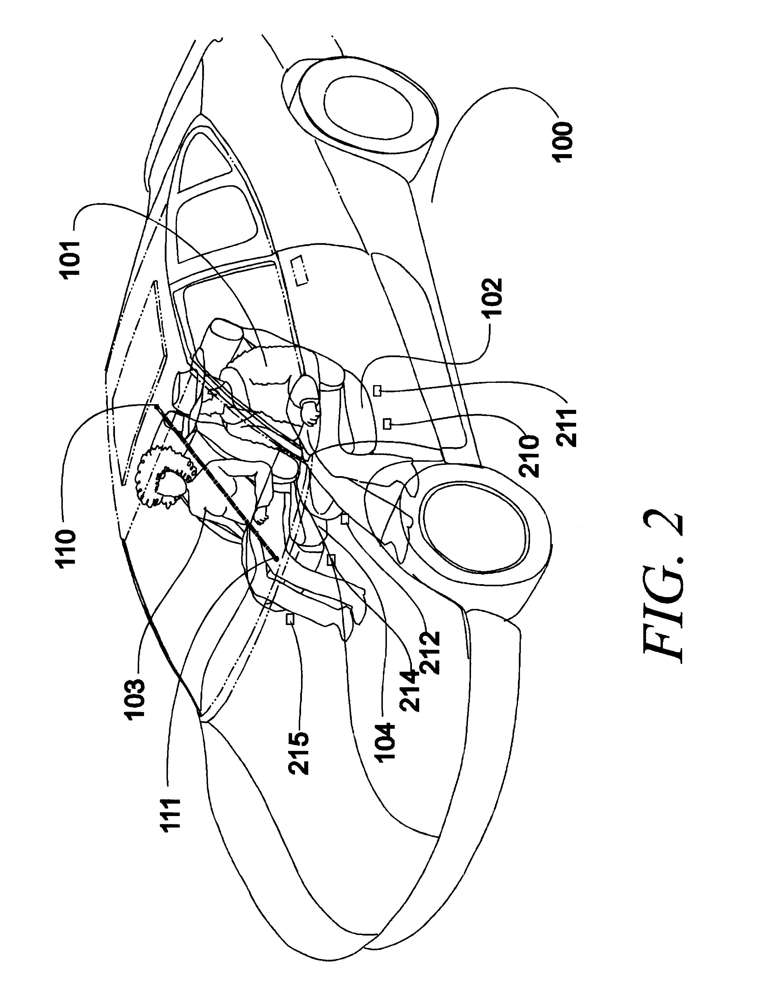 Arrangements for detecting the presence or location of an object in a vehicle and for controlling deployment of a safety restraint