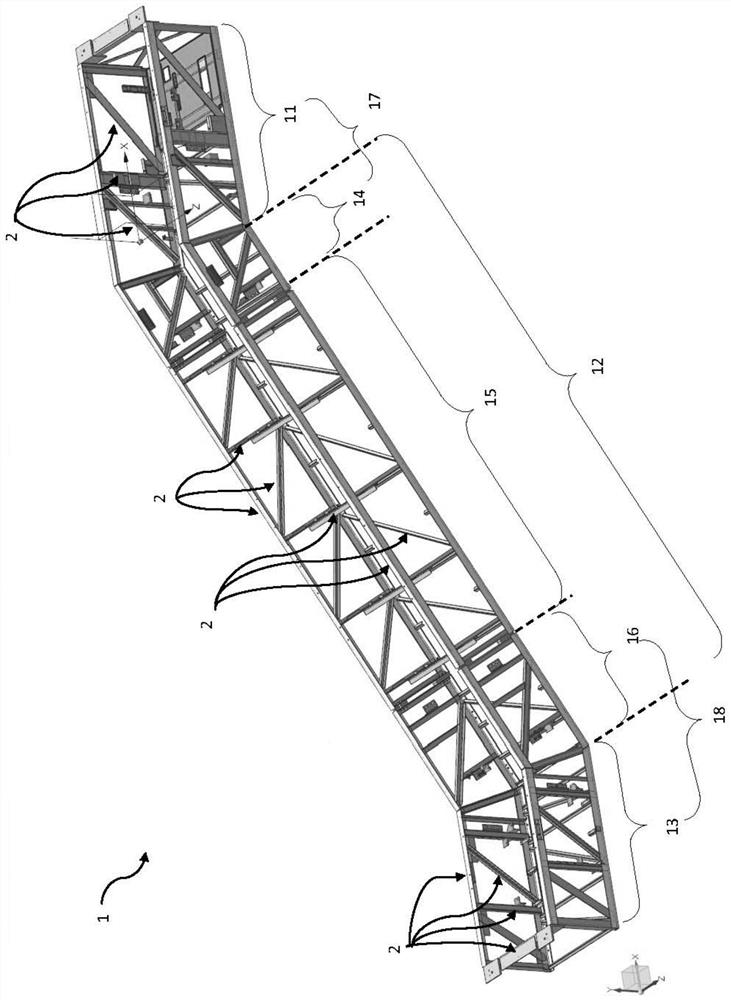 Manufacturing system and manufacturing process of truss of escalator or moving walk