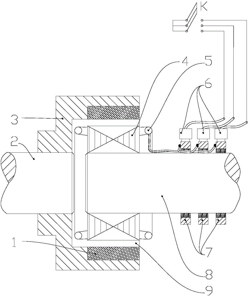 Winding type permanent-magnet slip clutch and application thereof