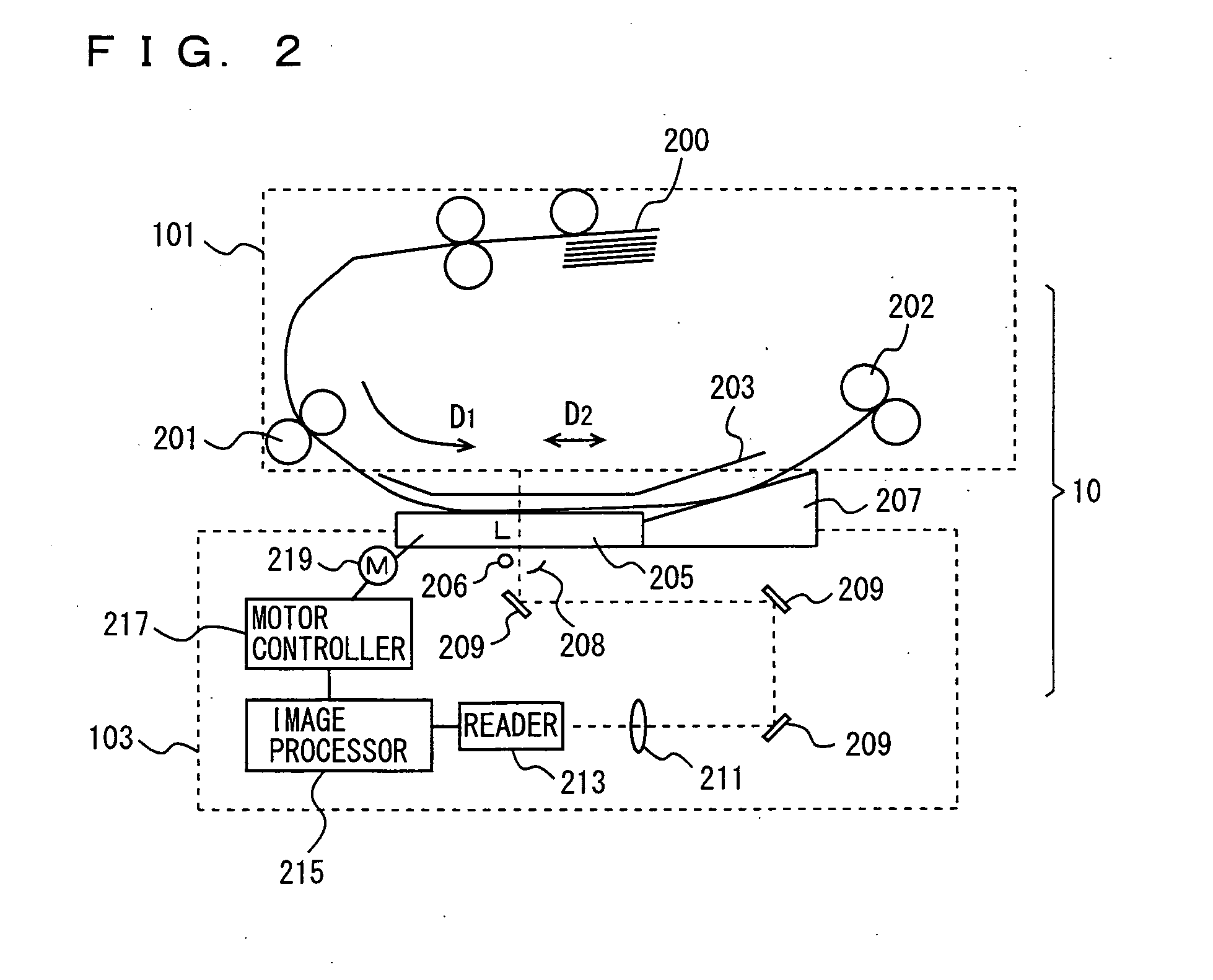 Image reading apparatus reading an original while transporting the same