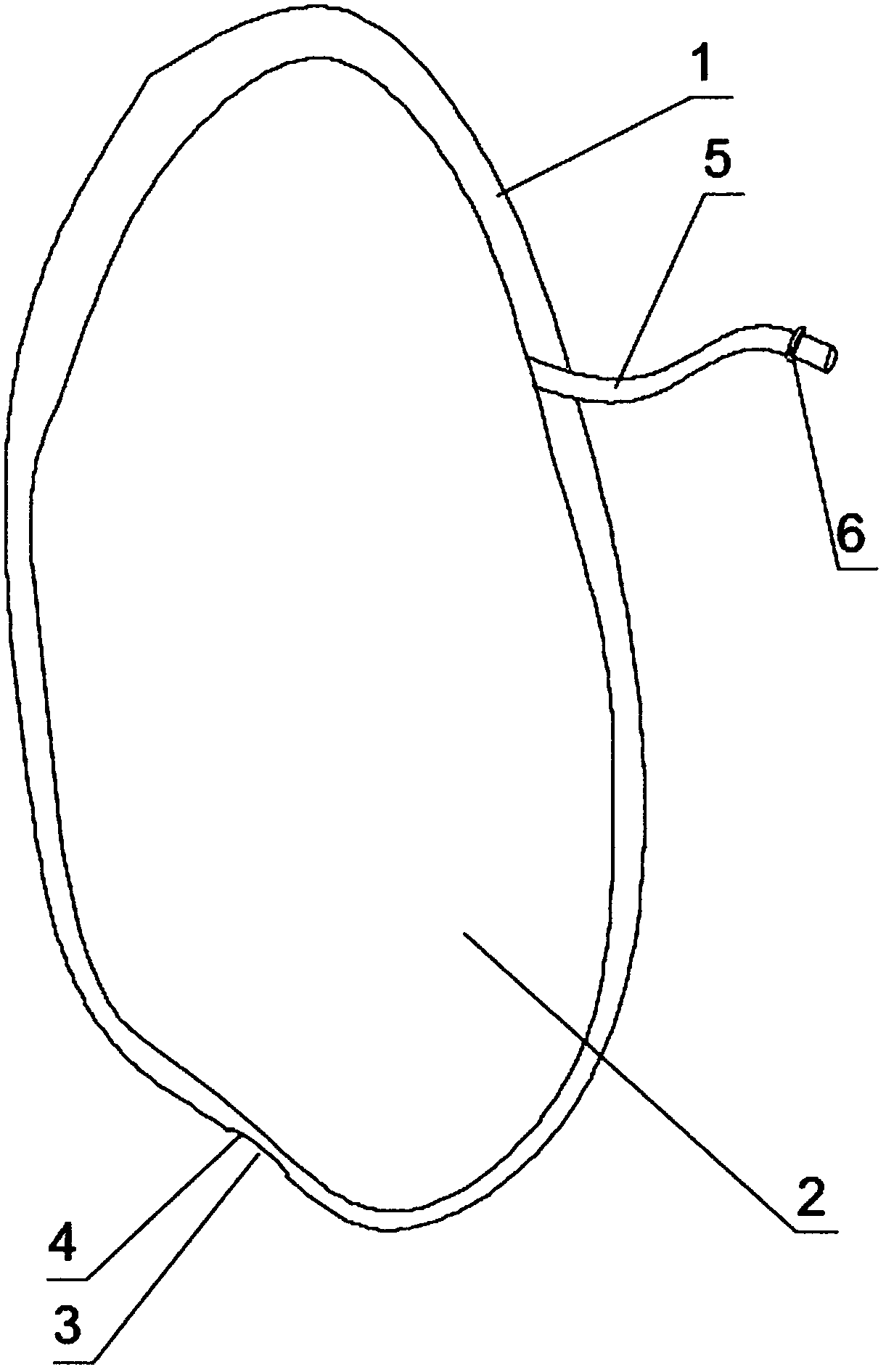 Lung expansion protection inflatable bag device for cardiac surgery operation and using method thereof