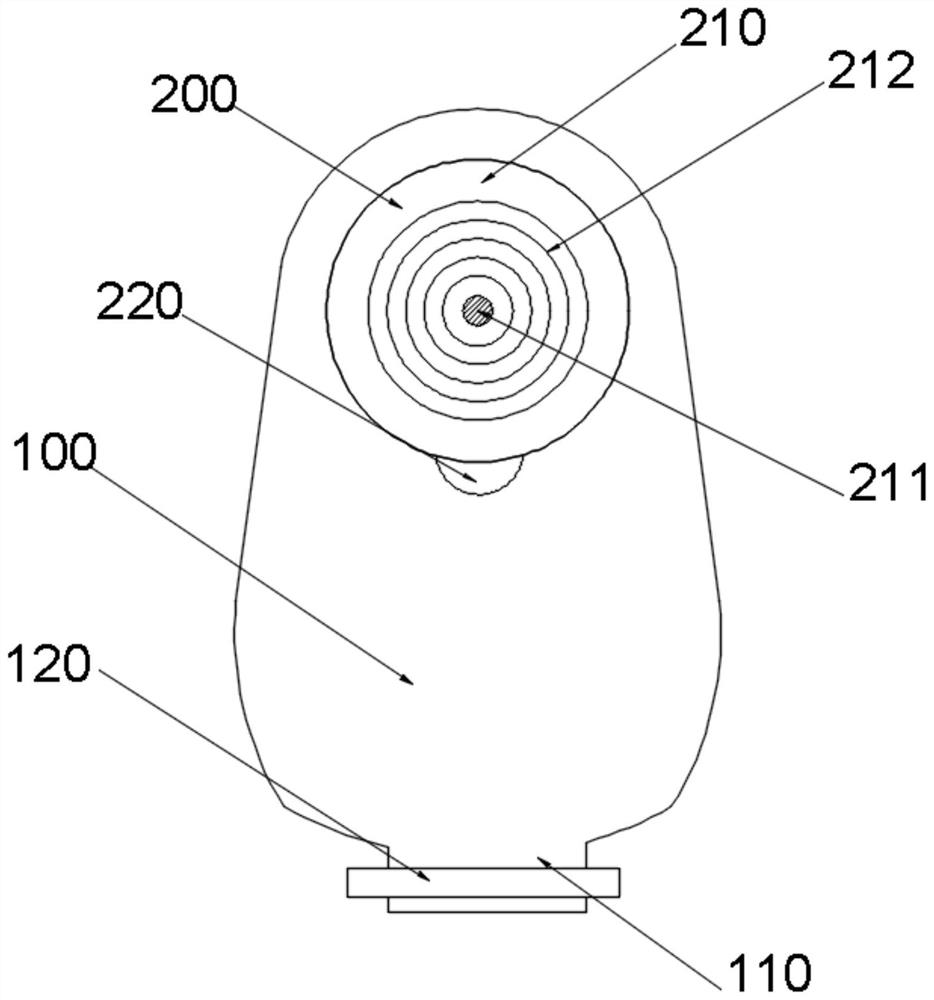 Induction type ostomy bag and using method thereof