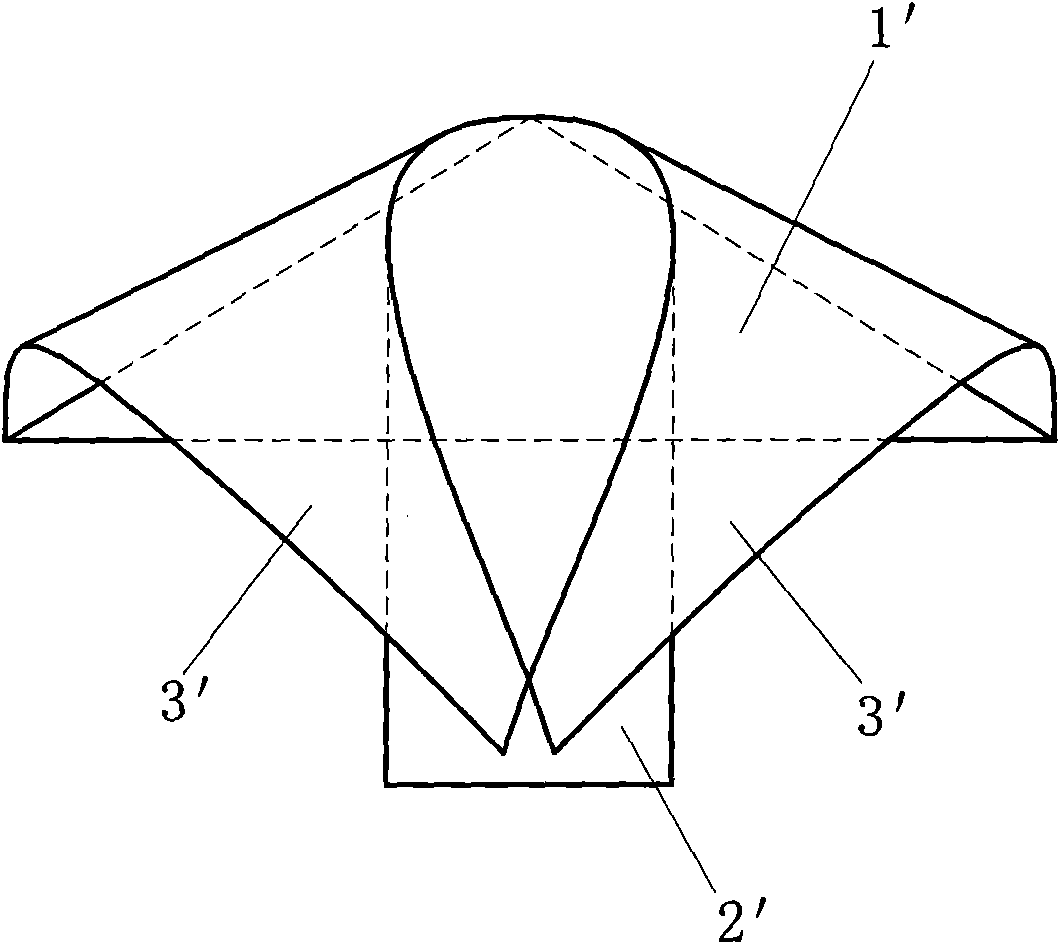Lapel-type bag shaper with multiple conical surfaces