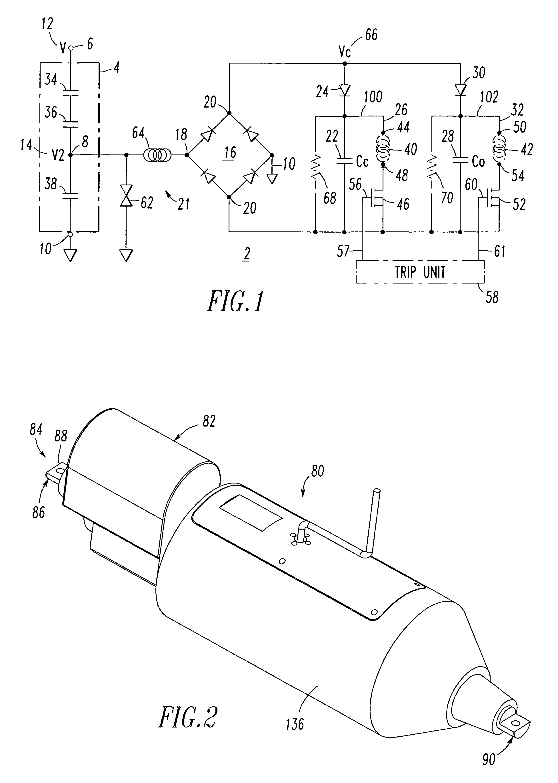 Power supply circuit, back-pack power supply module and circuit interrupter including the same