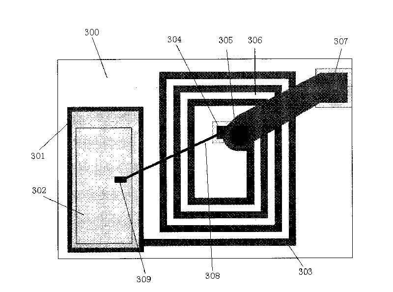 Inductor in semiconductor device packaging structure