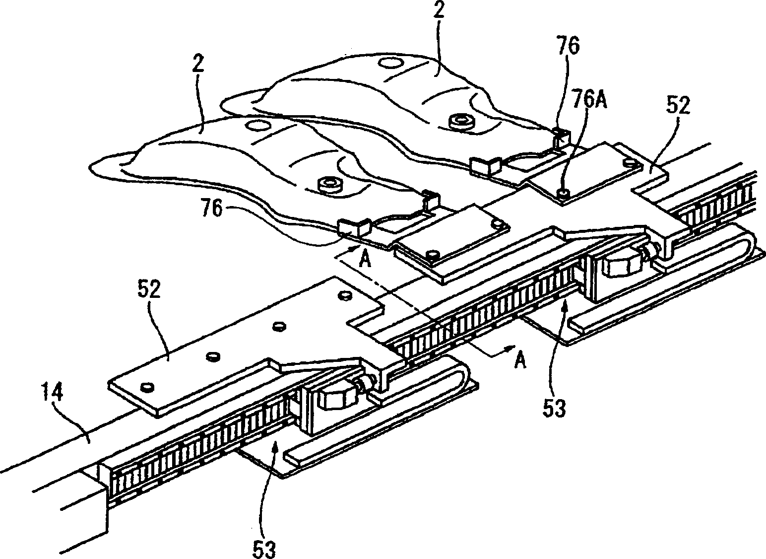 Work carrying device of pressing machine
