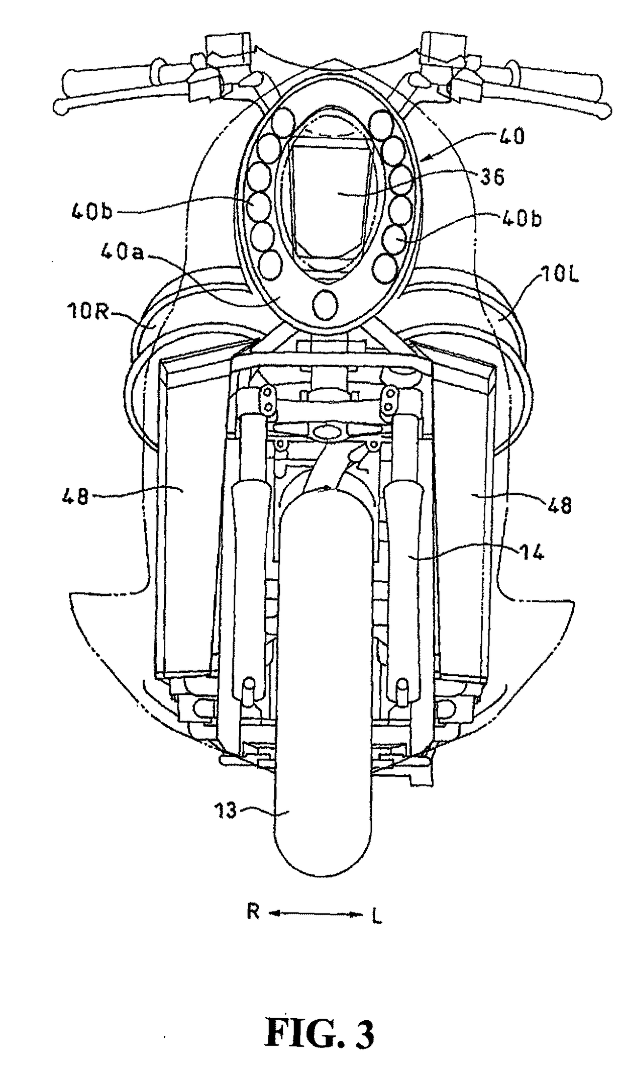 Drainage structure in fuel cell motorcycle