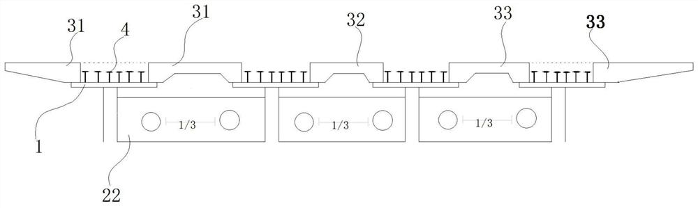 Fabricated cantilever composite structure bridge and construction method thereof