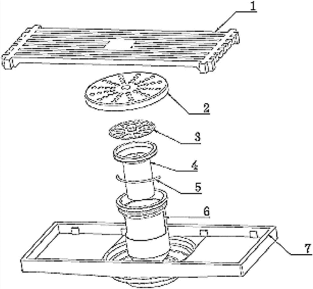 Rotational-flow-structure deodorizing floor drain