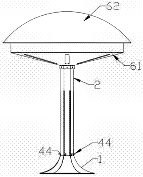 Base of fixed stopping device for shared bike