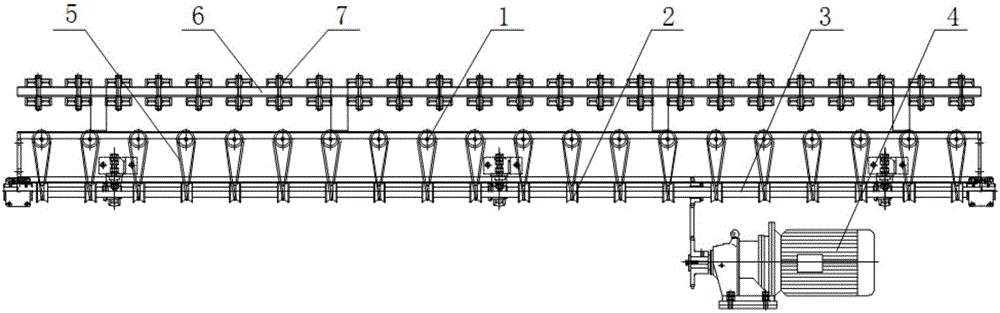 O-shaped rubber belt friction roller tyre conveying device