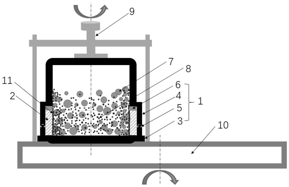 A method for preparing a friction-reducing and wear-resistant porous coating on the inner surface of a shaft sleeve part