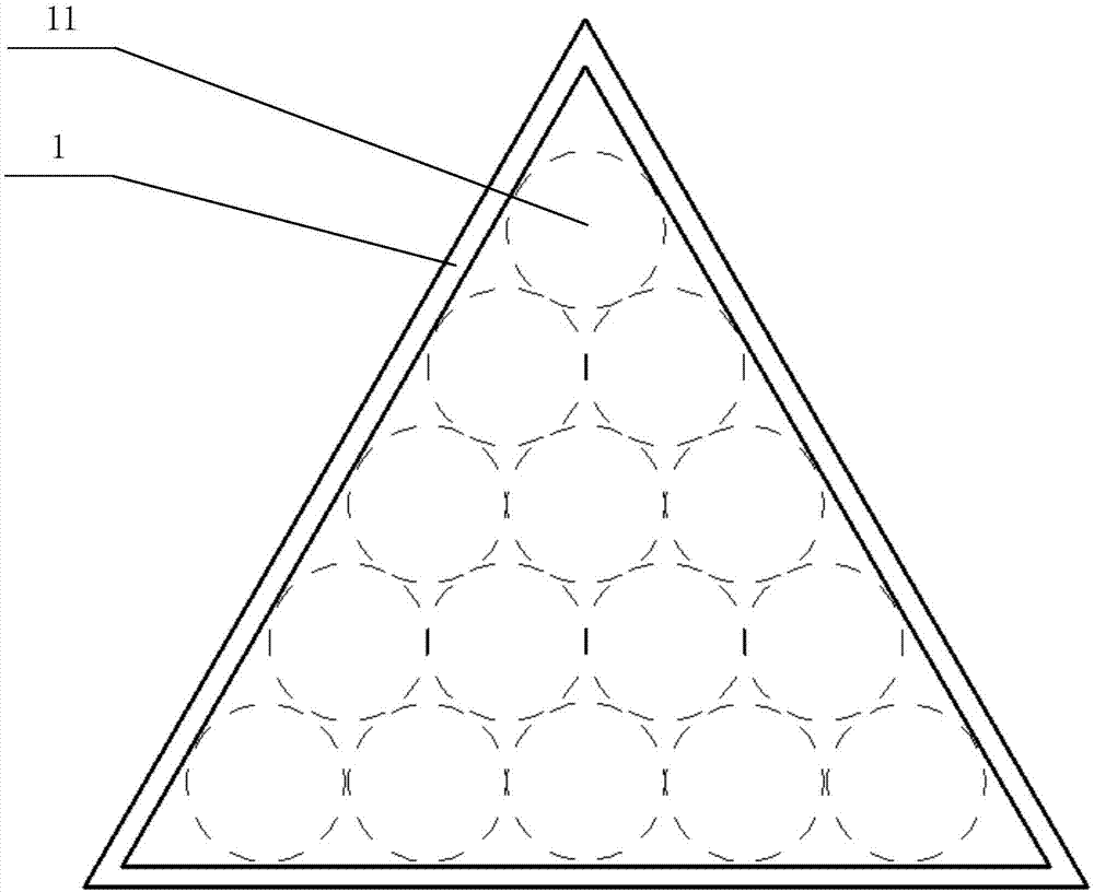 Polygonal frame for collecting billiards