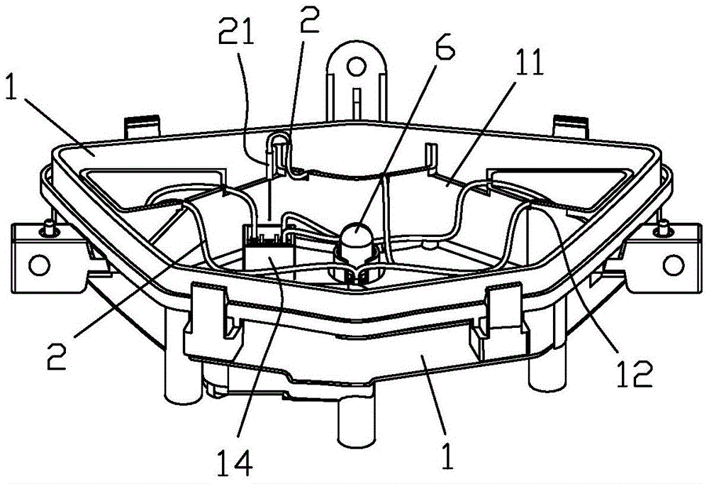 An instrument assembly integrating wiring harness connectors