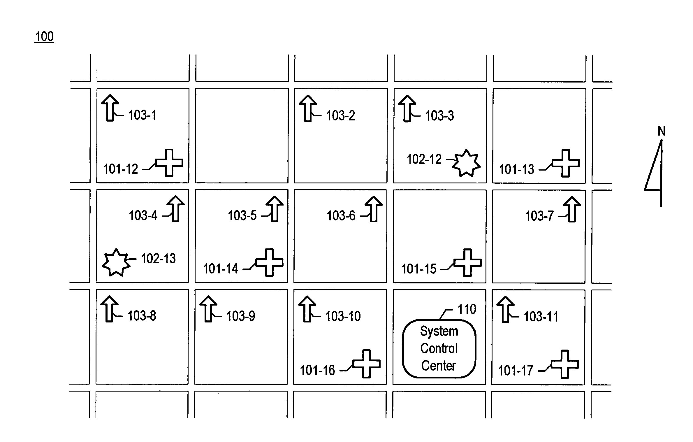 Chemical, biological, radiological, and nuclear weapon detection system comprising array of spatially-disparate sensors