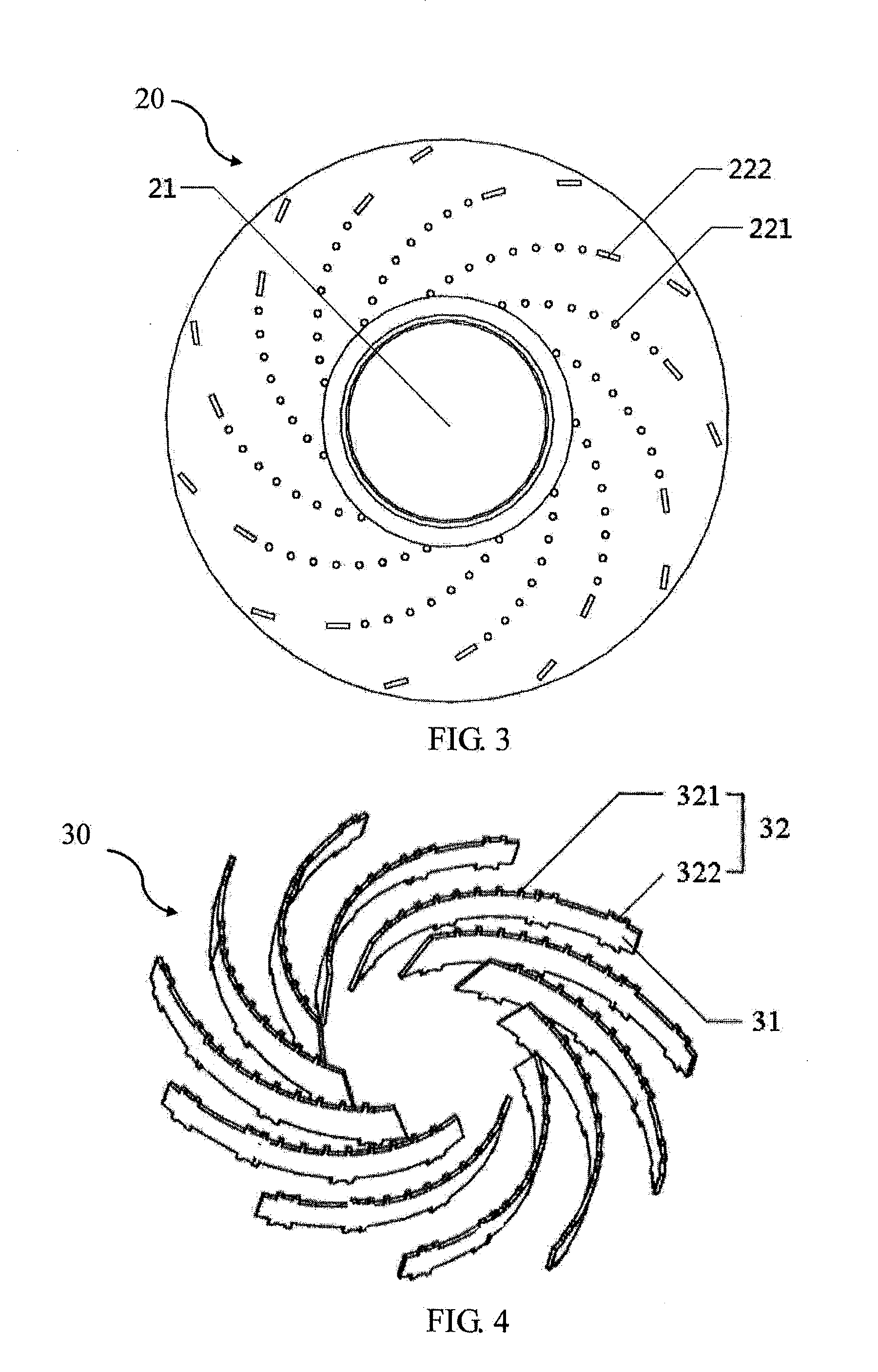 Centrifugal impeller for a blower