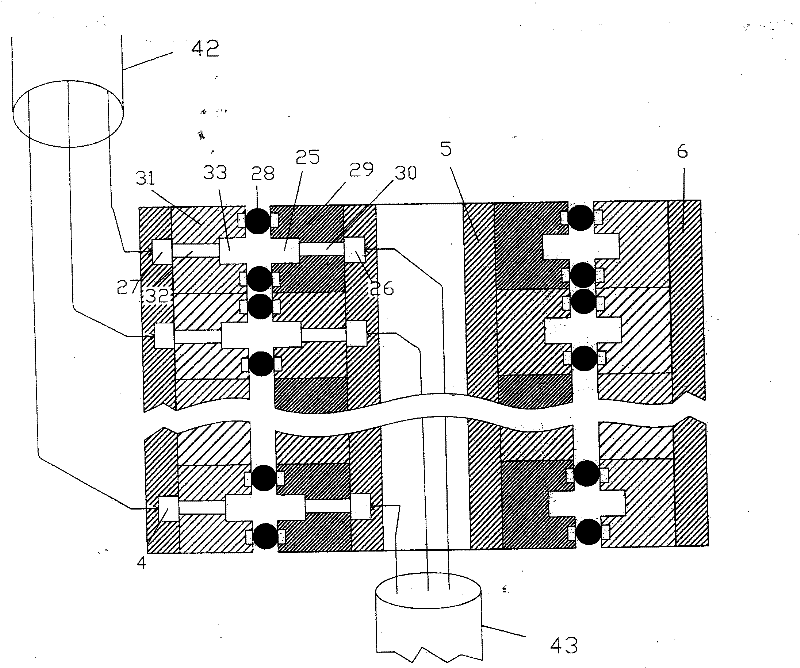 Rotating component for transmitting electricity, gas, liquid and rotating power during rotating