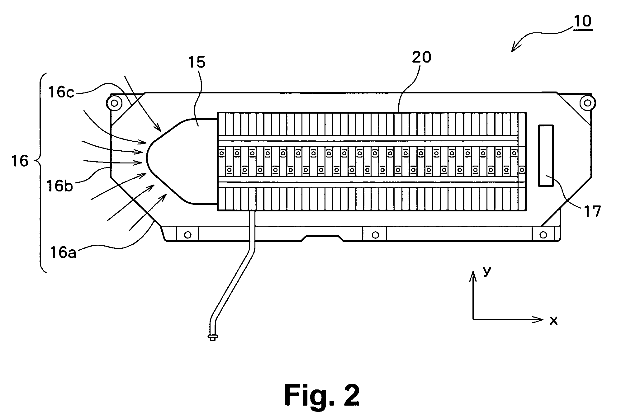 Tapered battery pack