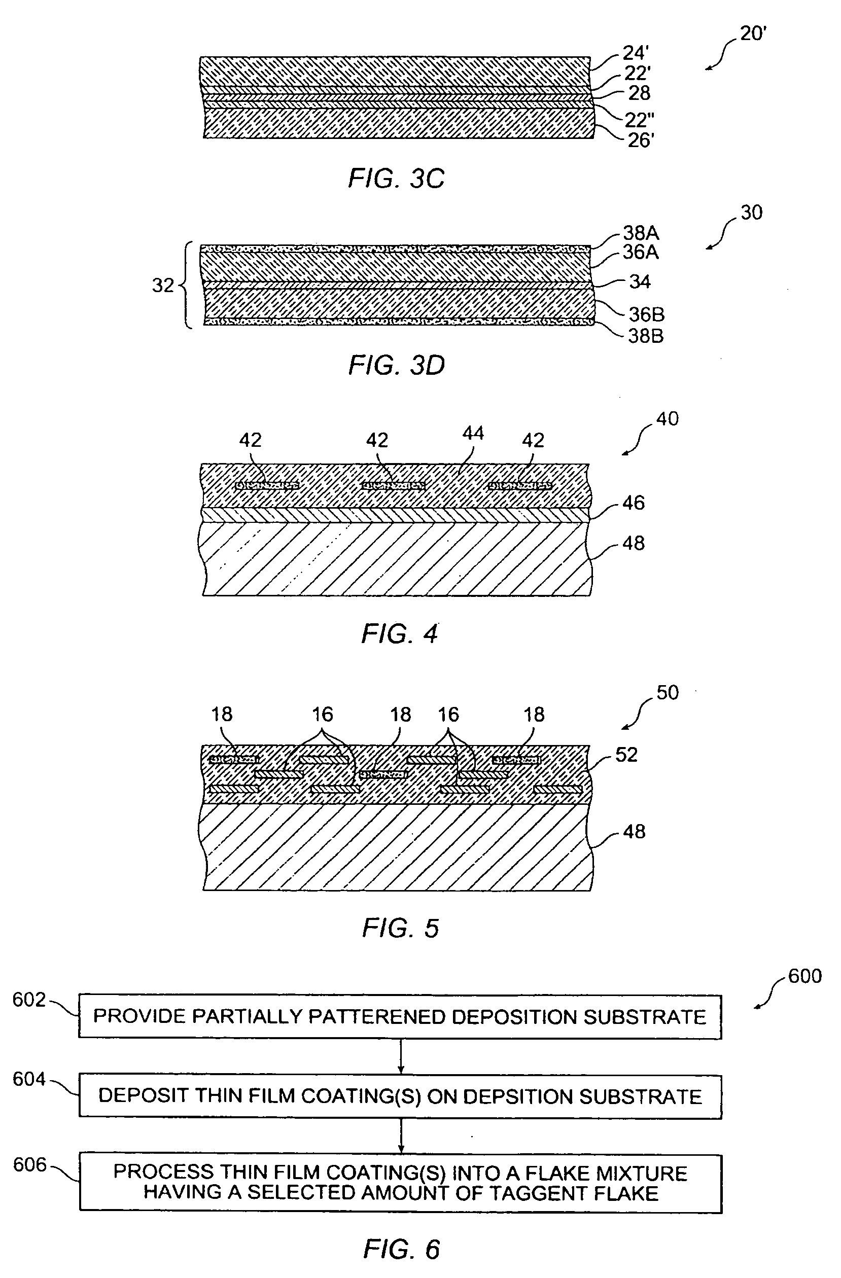 Provision of frames or borders around opaque flakes for covert security applications