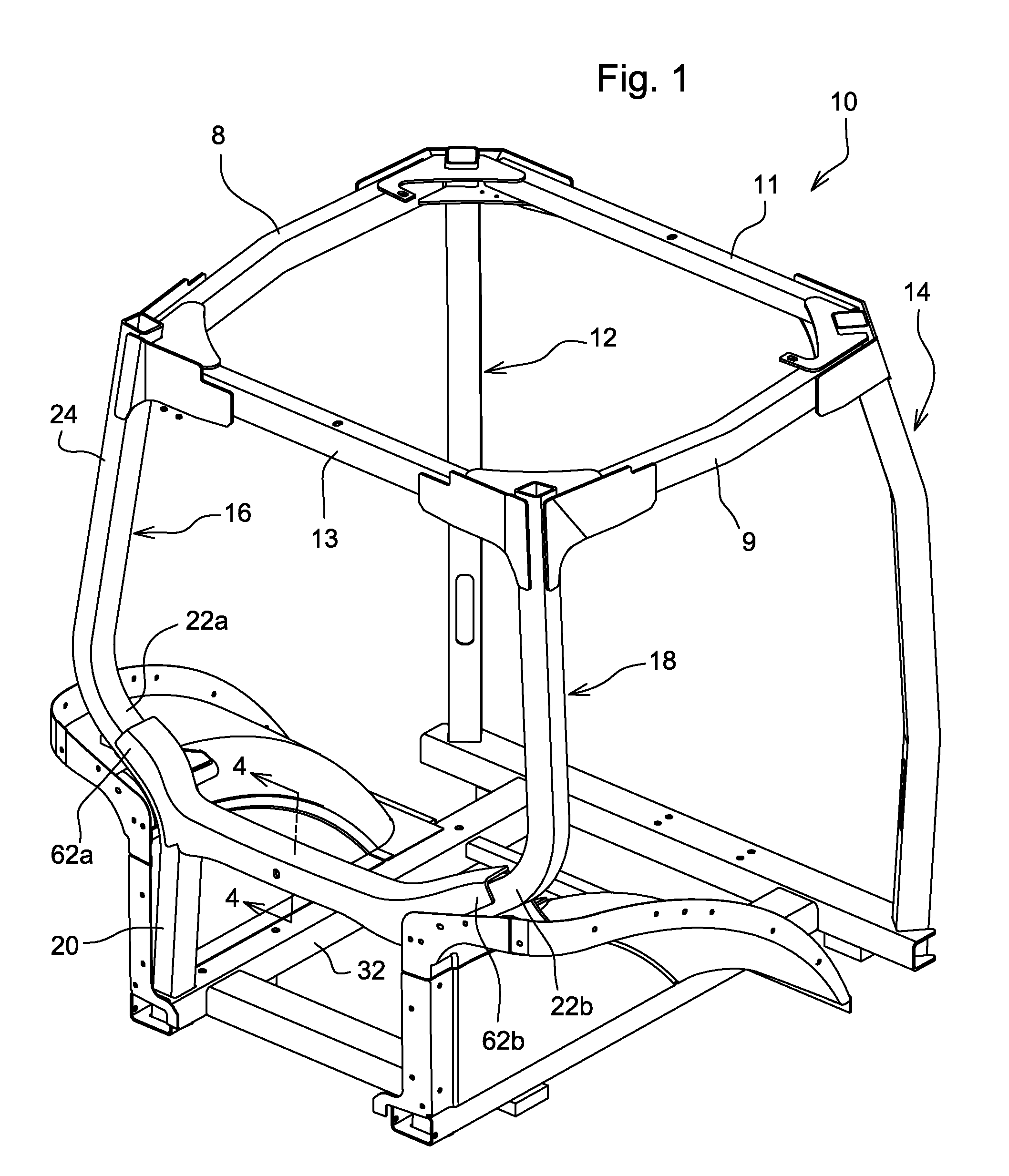 Cab frame beltline member