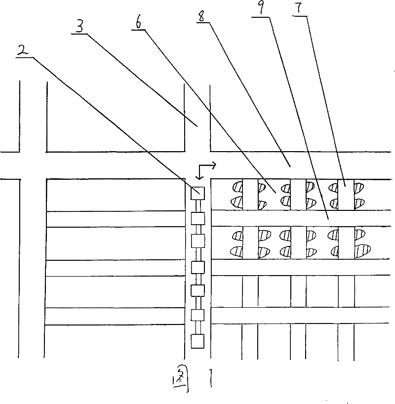 Mining method for segmented metallic ore