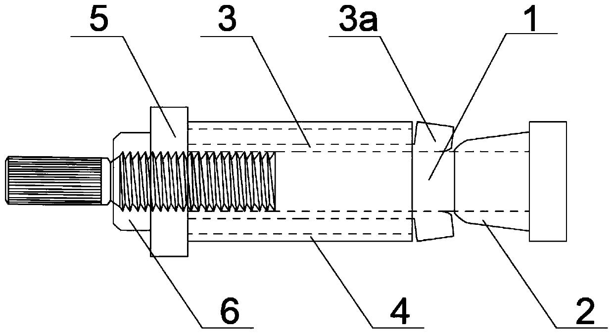 Torsional shearing type self-locking single-edge bolt fastening part