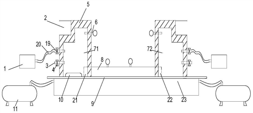 Tunnel aerodynamic effect motion model test system and method in high-cold and high-altitude environment