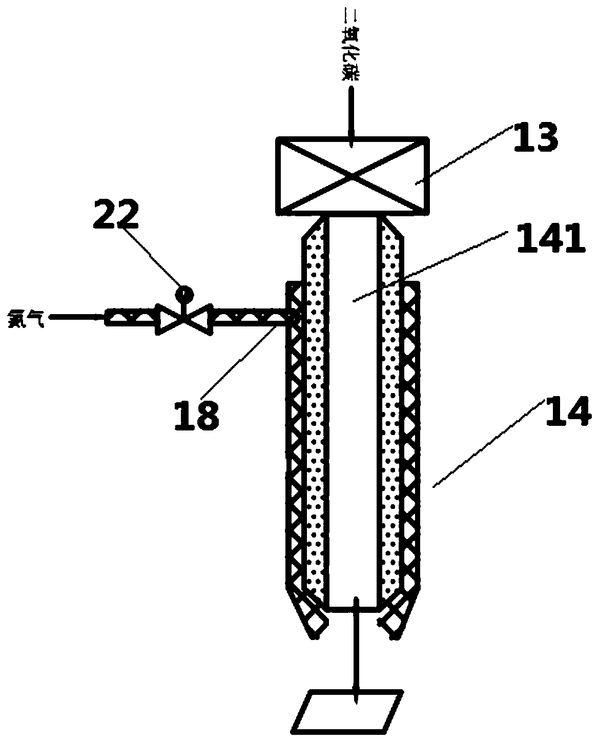 Based on liquid co for preventing nozzle frosting  <sub>2</sub> Rapid cooling device for flash spray