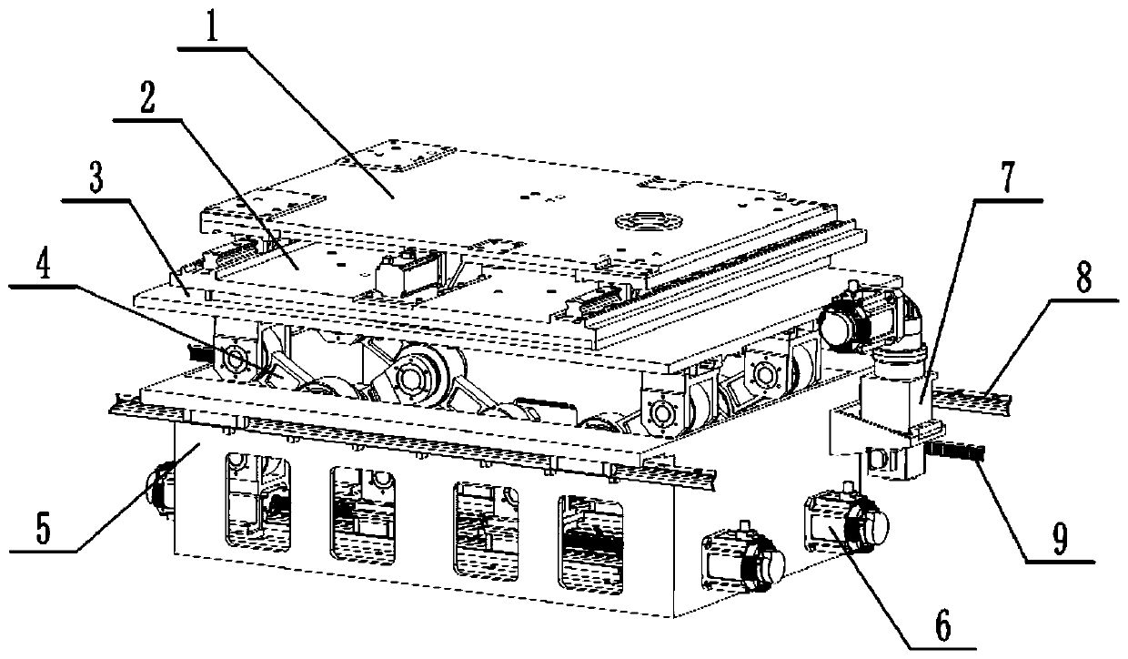 A six-axis attitude adjustment platform for the installation of aircraft engines