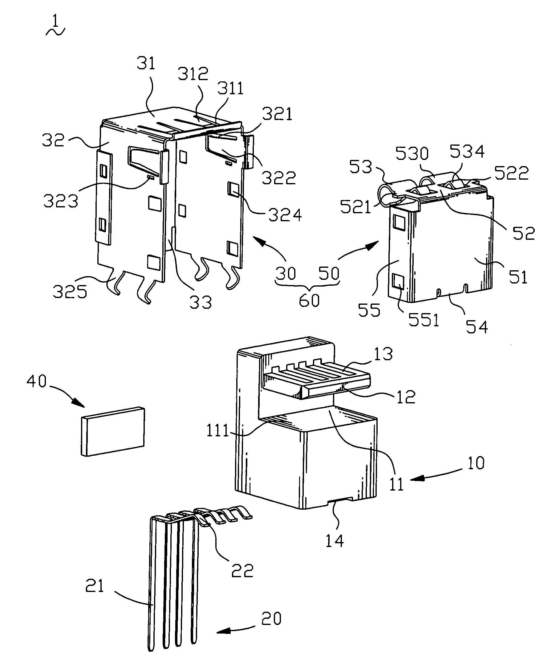Electrical connector with improved buckling tab
