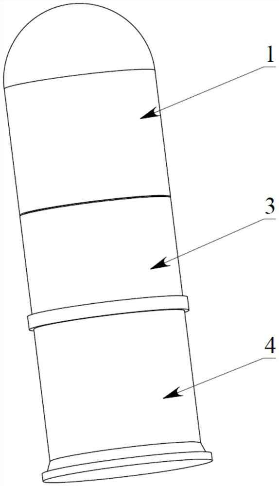 A non-pyrotechnic detonation type compound kinetic energy bomb