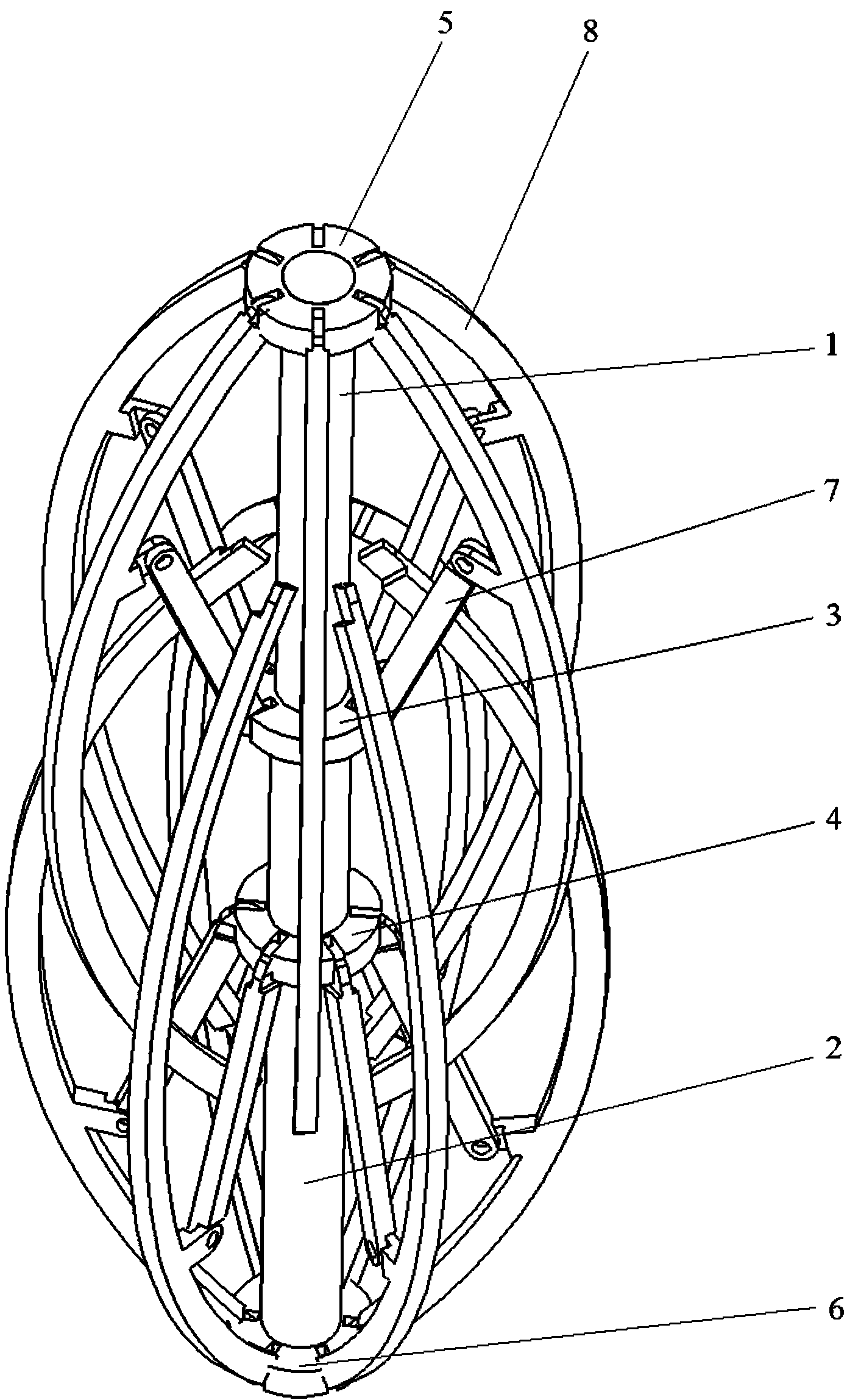 Expandable space station waste placement cabin based on truss expanding structure