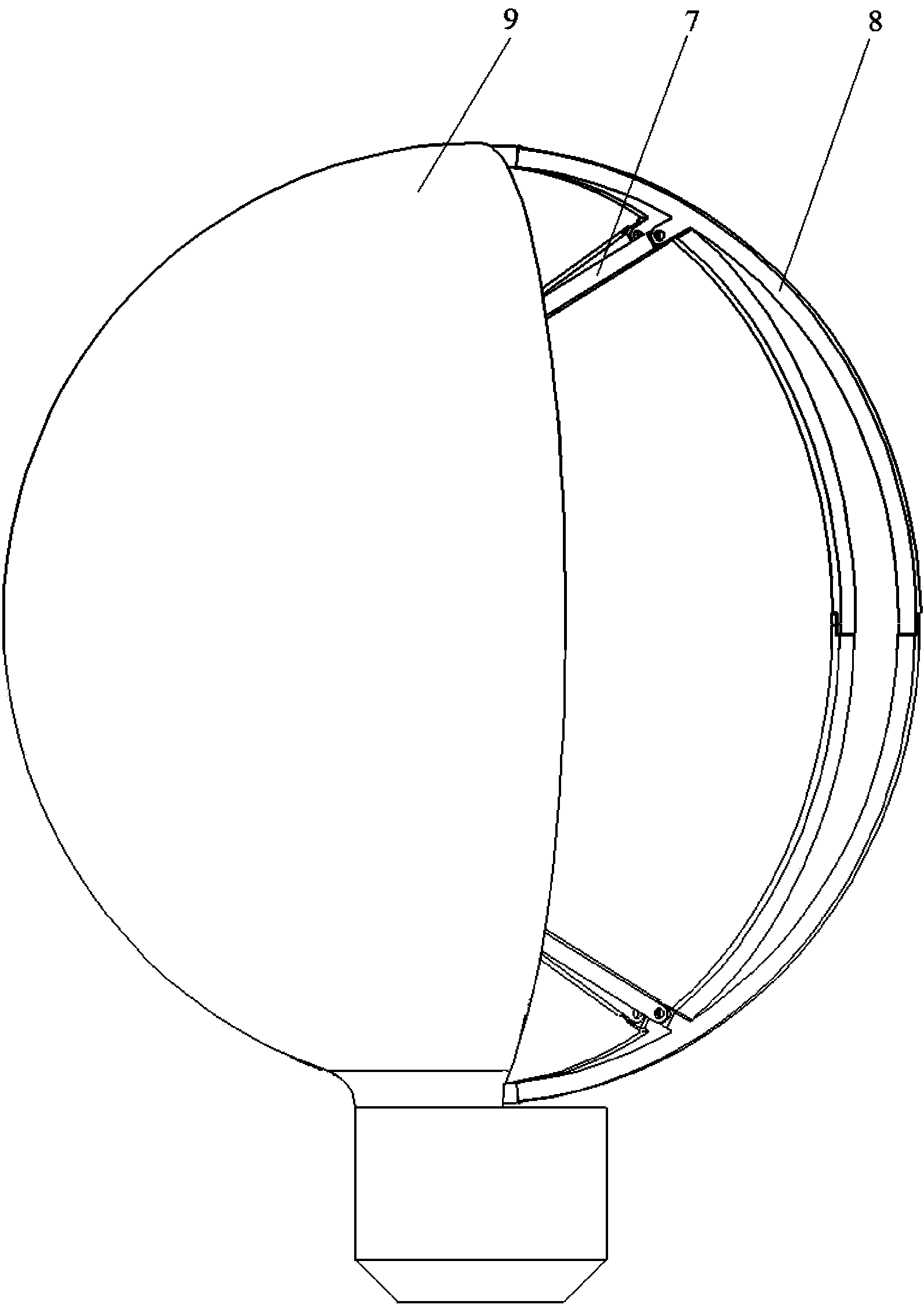 Expandable space station waste placement cabin based on truss expanding structure