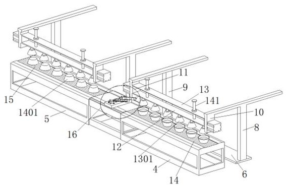 Overturning ceramic bowl blank dust removal device