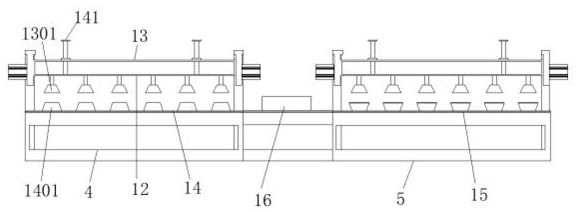 Overturning ceramic bowl blank dust removal device