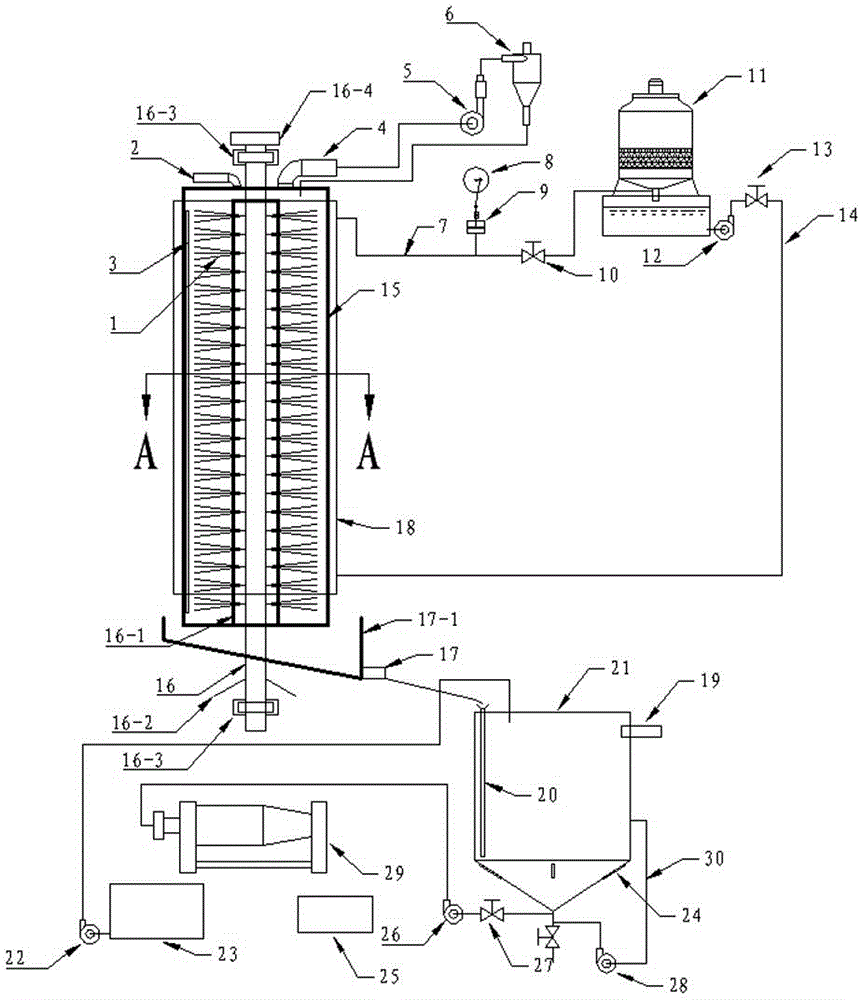 Device for centrifugal separation of calcium and magnesium ions in manganese sulfate solution after crystallization