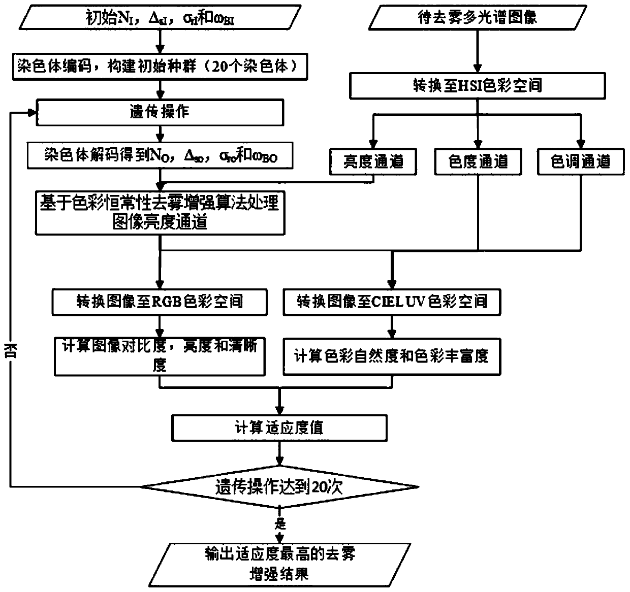 An image adaptive dehazing enhancement method with color constancy