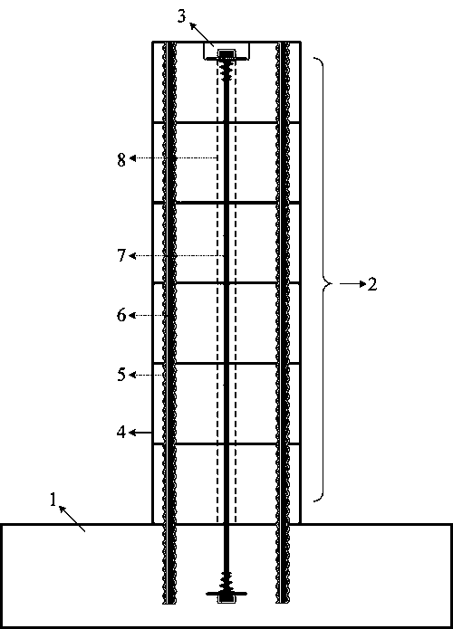 Construction method of ordinary steel bar and finished deformed bar mixed reinforcement assembled pier