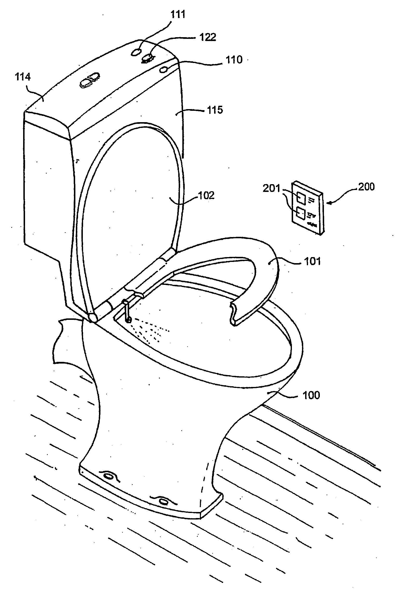 Powered toilet & seat assembly