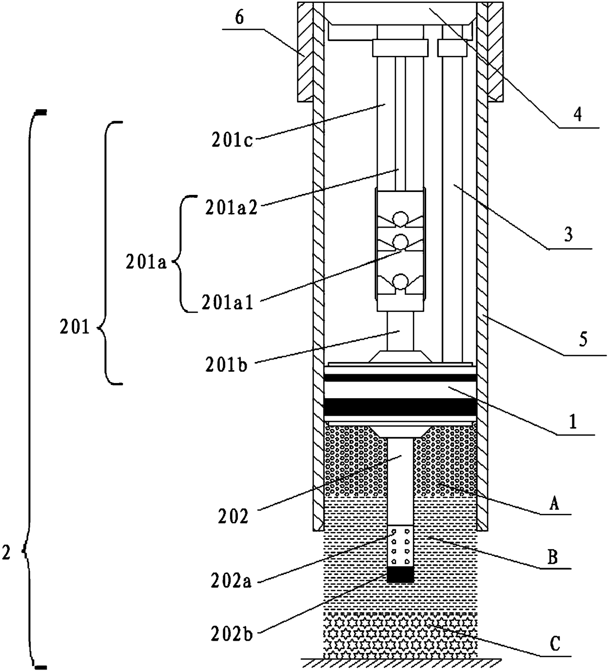 Oil production device and application thereof