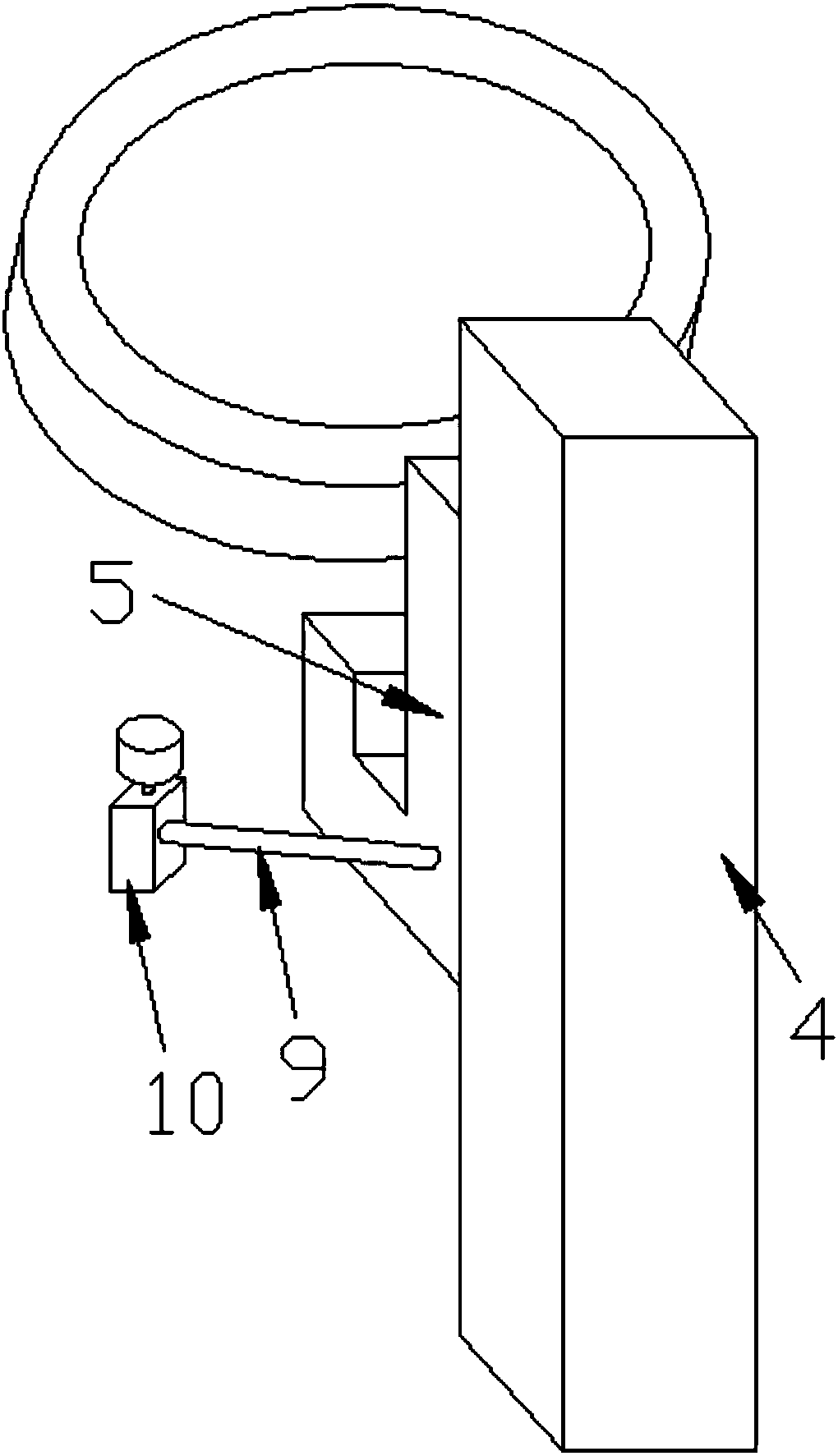 Automatic horizontal rotation device for wind power spindle flange plate