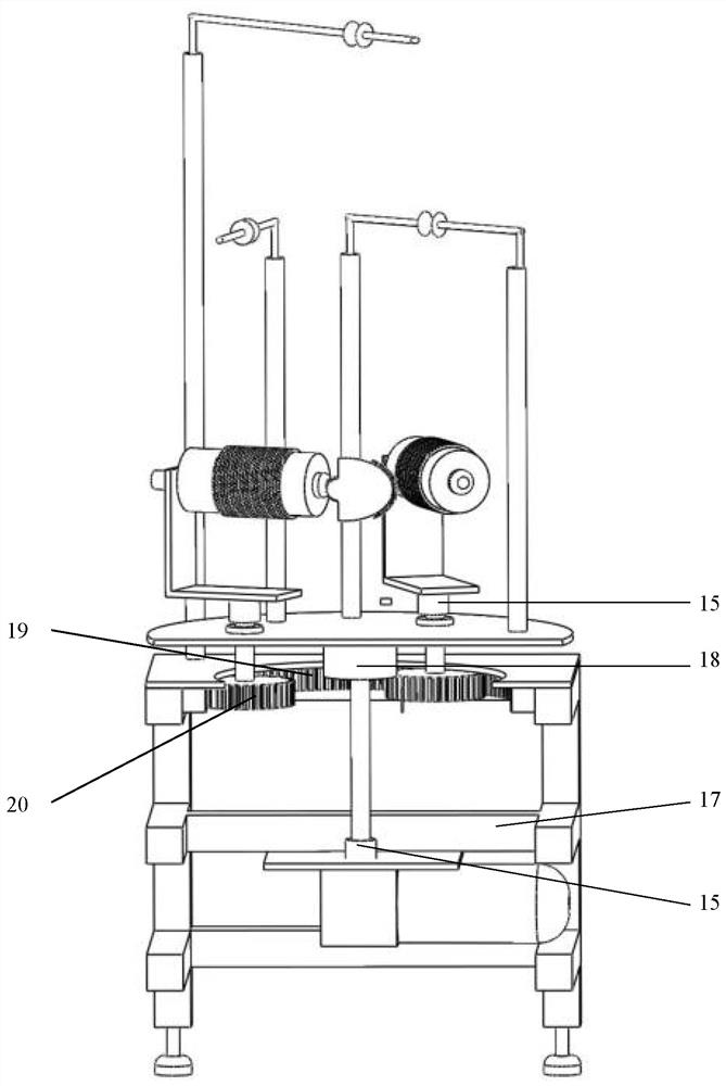 An all-in-one machine for primary twisting, plying, and multiple twisting for ceramic fibers